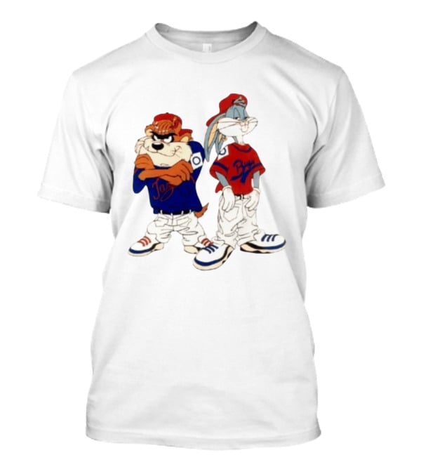 Taz Bugs Looney Tunes Baseball Style Casual Streetwear T-Shirt