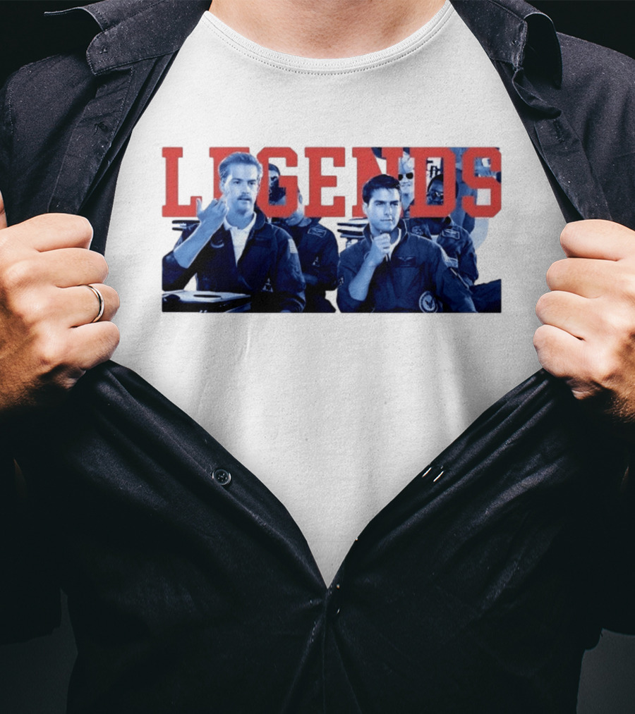 Tom Cruise Val Kilmer Top Gun Legends T-Shirt