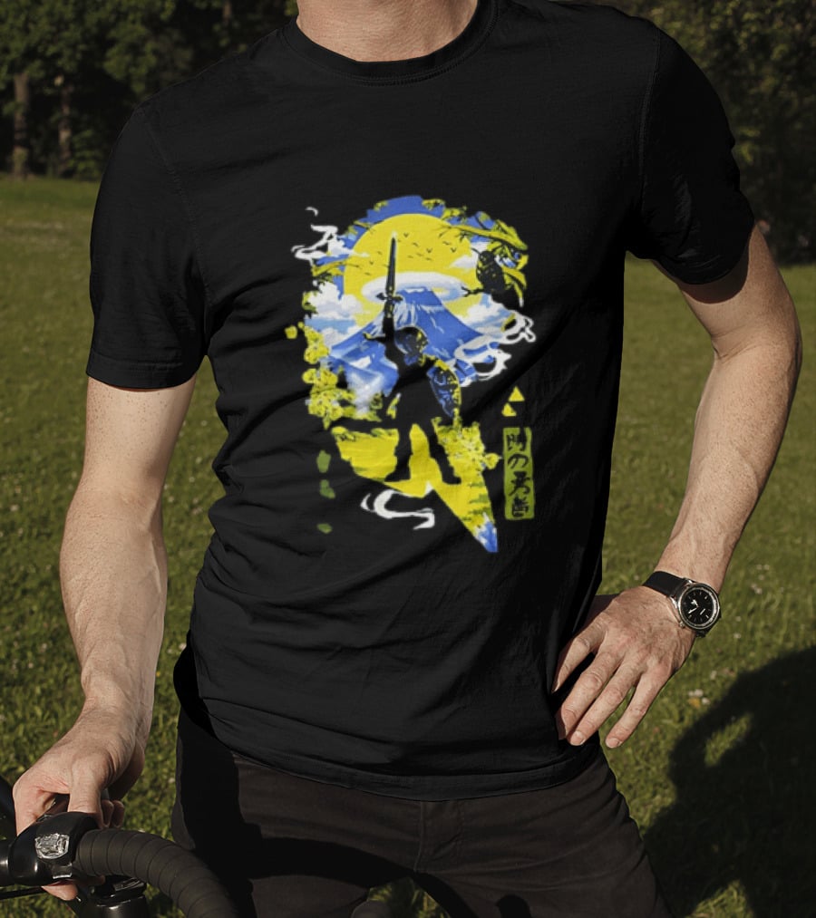 Legend Of Zelda Hero Master Sword Ocarina Of Time Kanji T-Shirt