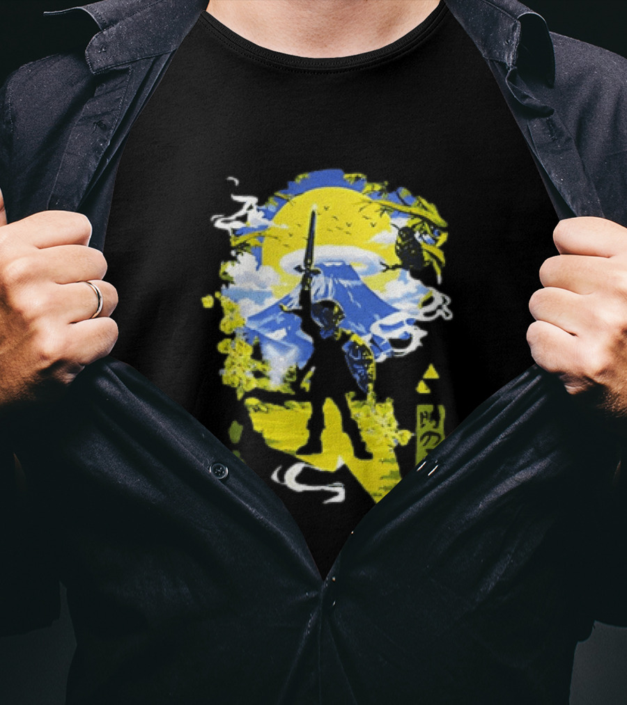 Legend Of Zelda Hero Master Sword Ocarina Of Time Kanji T-Shirt