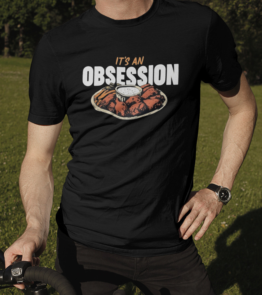 Foodie Eat Wings It's An Obsession Chicken Plate T-Shirt