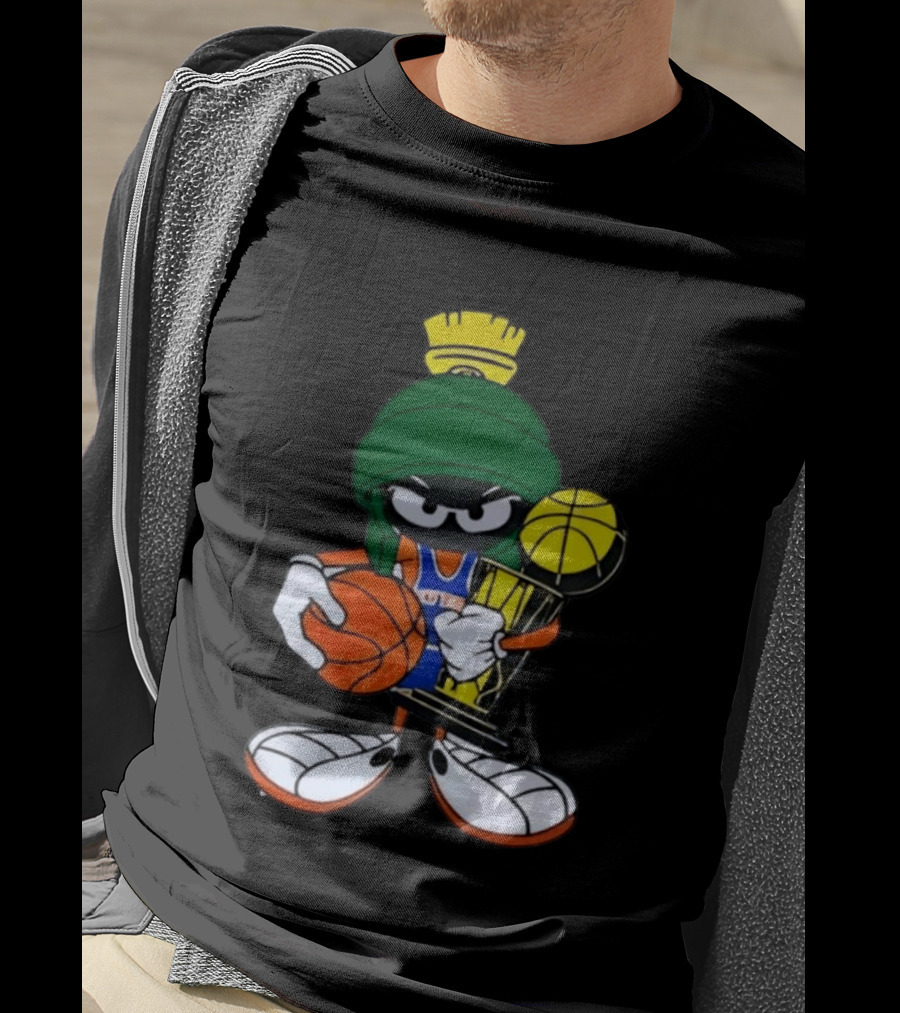 Marvin The Martian NBA Basketball Champion With Trophy T-Shirt