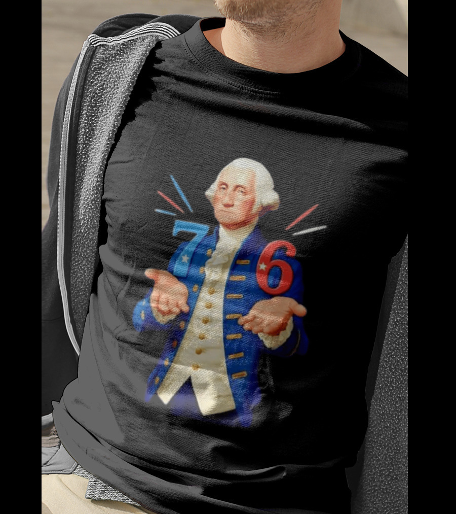 George Washington 1776 Patriotic Founding Father American Independence Day T-Shirt