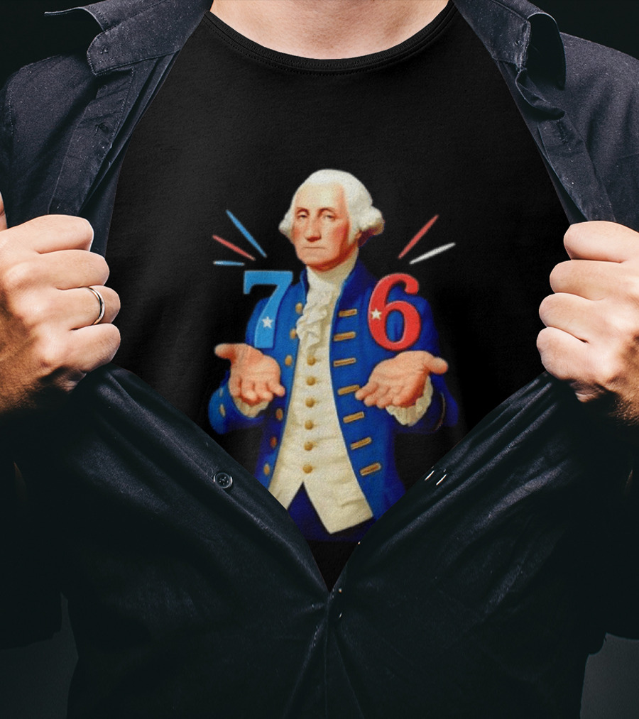 George Washington 1776 Patriotic Founding Father American Independence Day T-Shirt