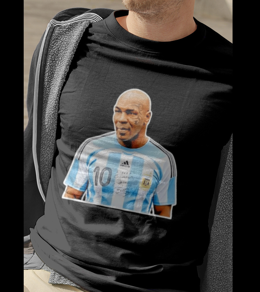 Mike Tyson Argentina National Football Team 10 A Dios Soccer Jersey T-Shirt