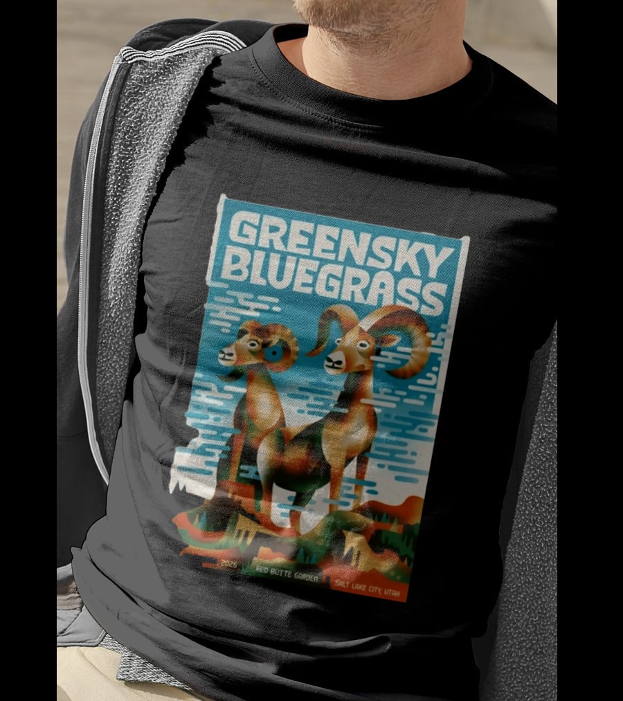 Greensky Bluegrass June 17 2026 Red Butte Garden Salt Lake City Utah Rams T-Shirt