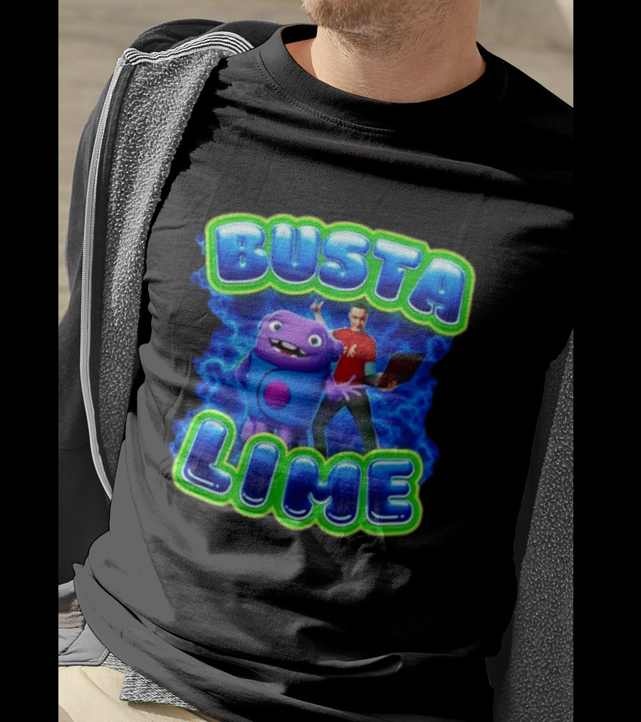 Oh Sheldon Cooper The Big Bang Theory Busta Lime Electric Blue T-Shirt