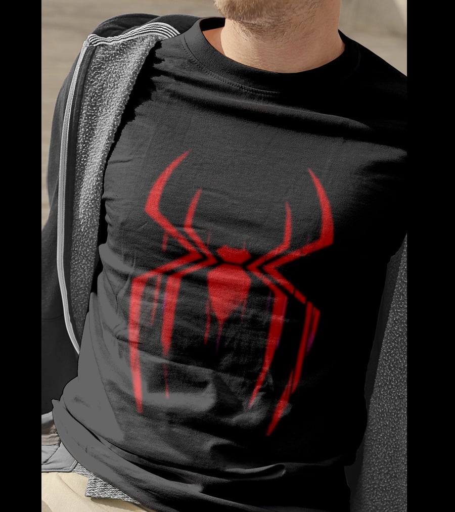 Spider Man Miles Morales Glitch Dripping Spider T-Shirt