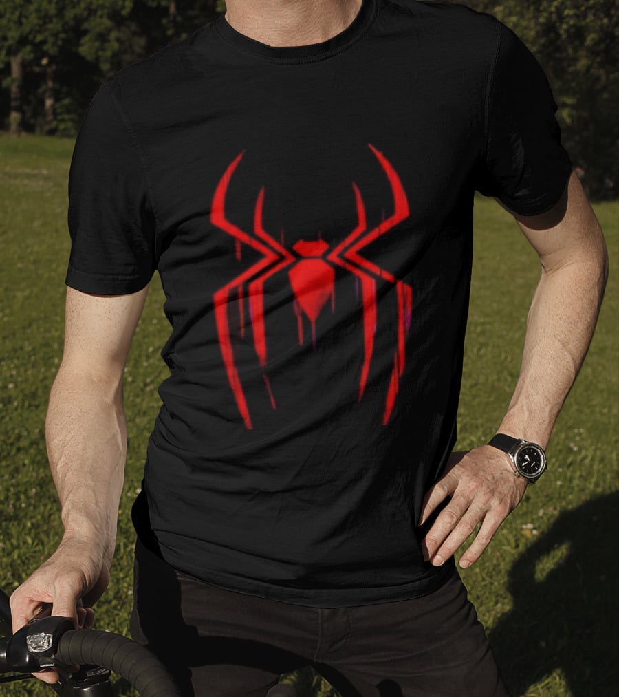 Spider Man Miles Morales Glitch Dripping Spider T-Shirt