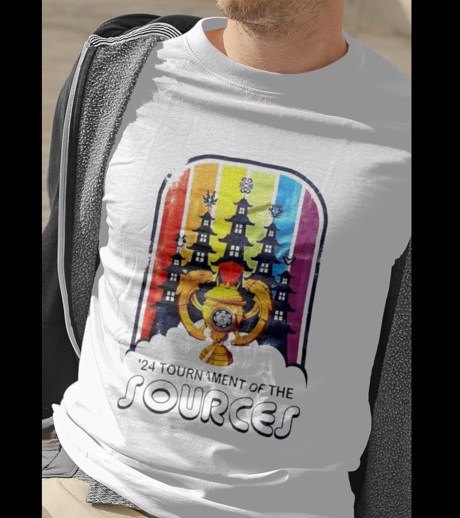 24 Tournament Of The Sources Trophy With Pagoda Silhouette And Rainbow T-Shirt