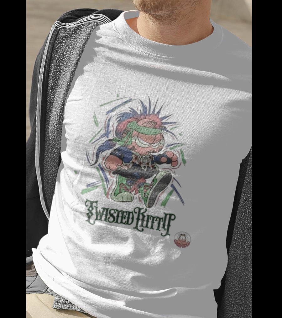 Garfield Twisted Kitty Cartoon Ninja T-Shirt