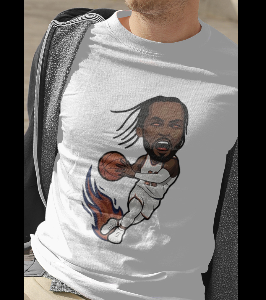 Jalen Brunson Burner New York Knicks Basketball Player Flame T-Shirt