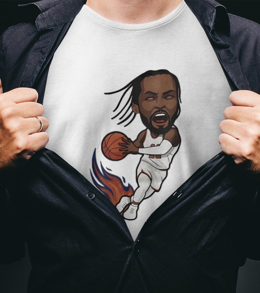 Jalen Brunson Burner New York Knicks Basketball Player Flame T-Shirt