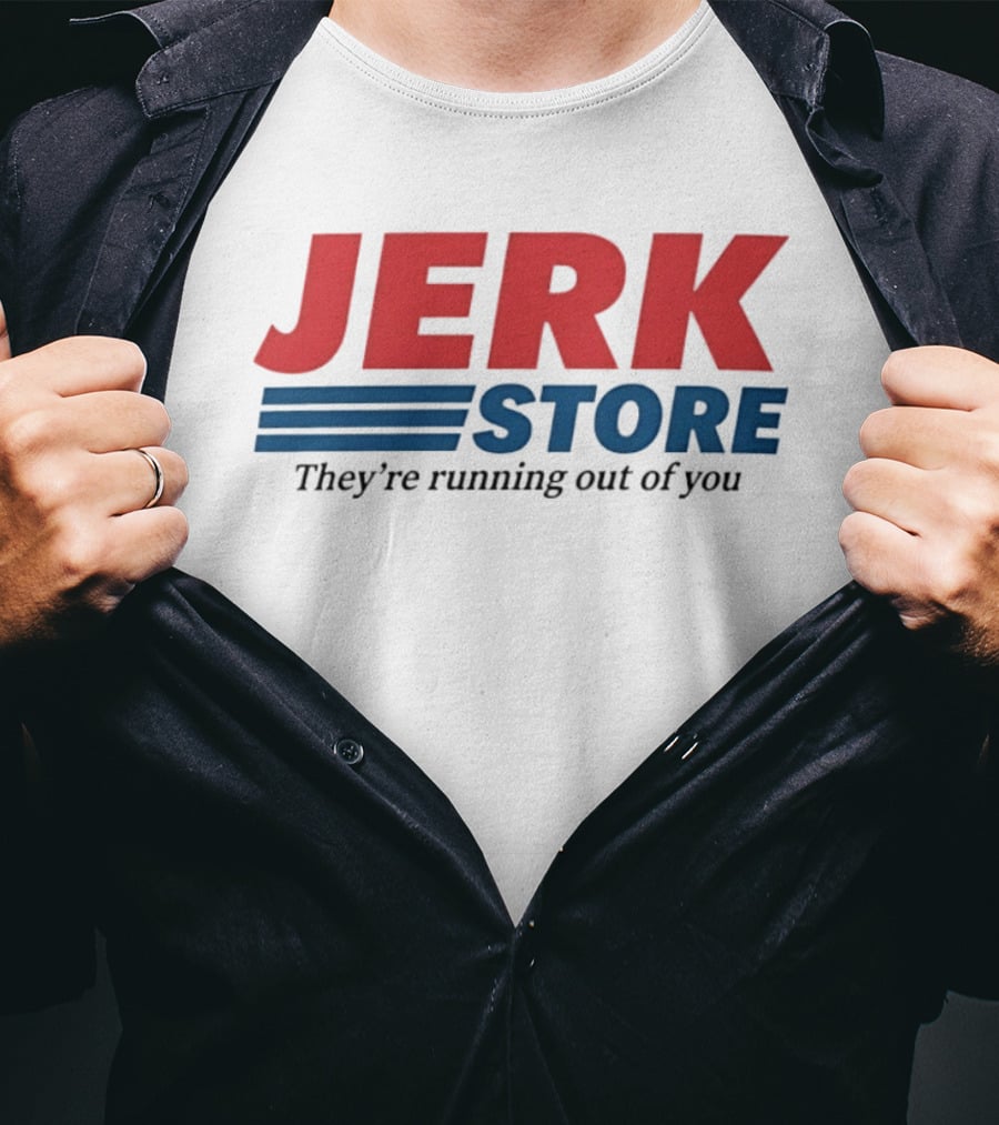 Jerk Store They're Running Out Of You Seinfeld Quote Classic Red Blue T-Shirt