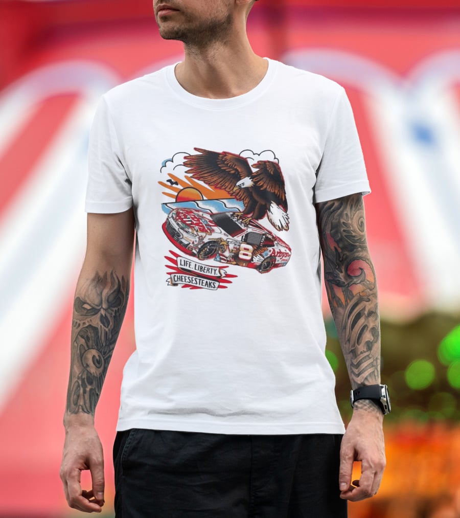 JR Motorsports Arby's Life Liberty Cheesesteaks Racing Car Eagle T-Shirt