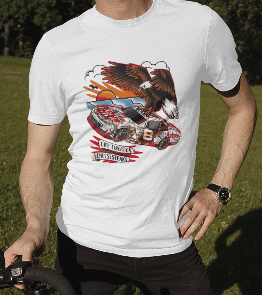 JR Motorsports Arby's Life Liberty Cheesesteaks Racing Car Eagle T-Shirt