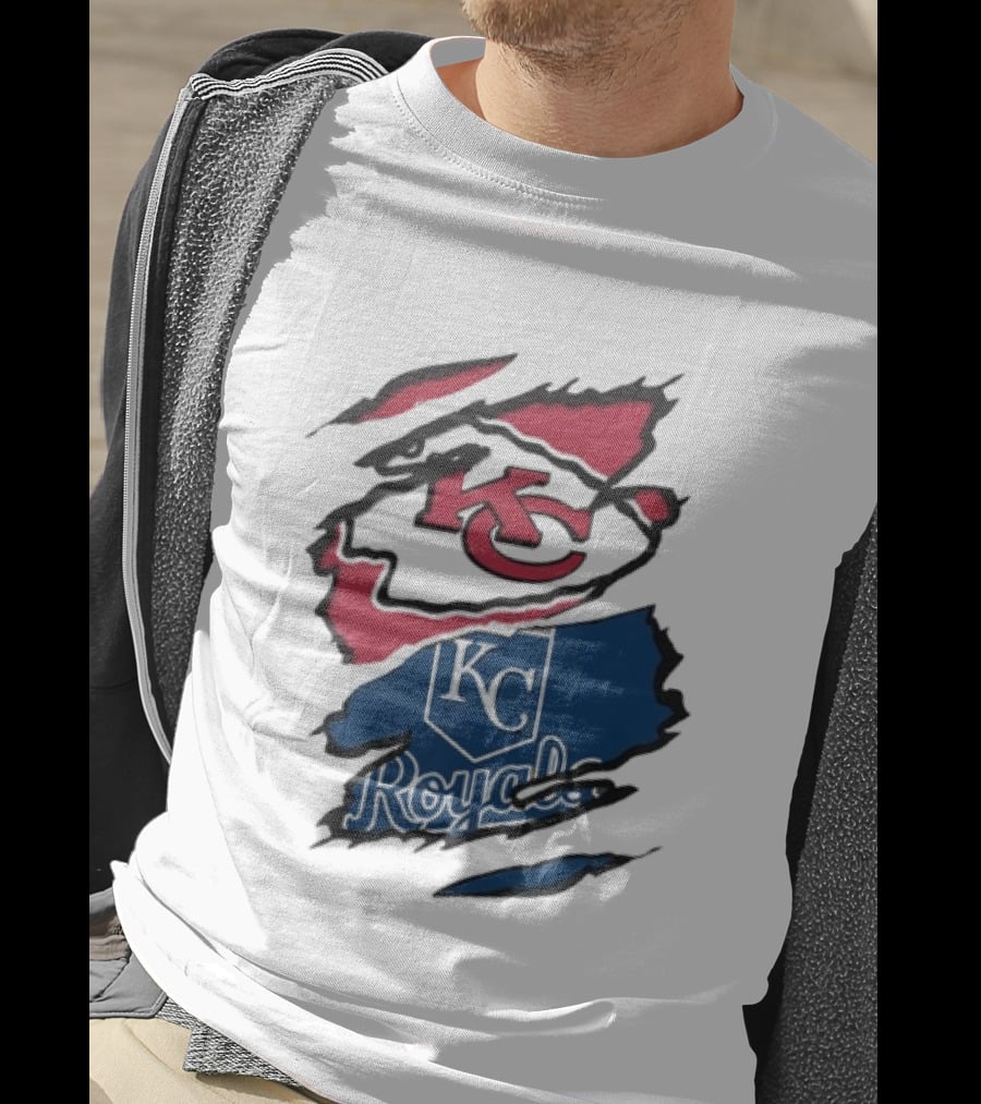 Kansas City Chiefs Royals KC Sports Crossover Beneath The Surface T-Shirt