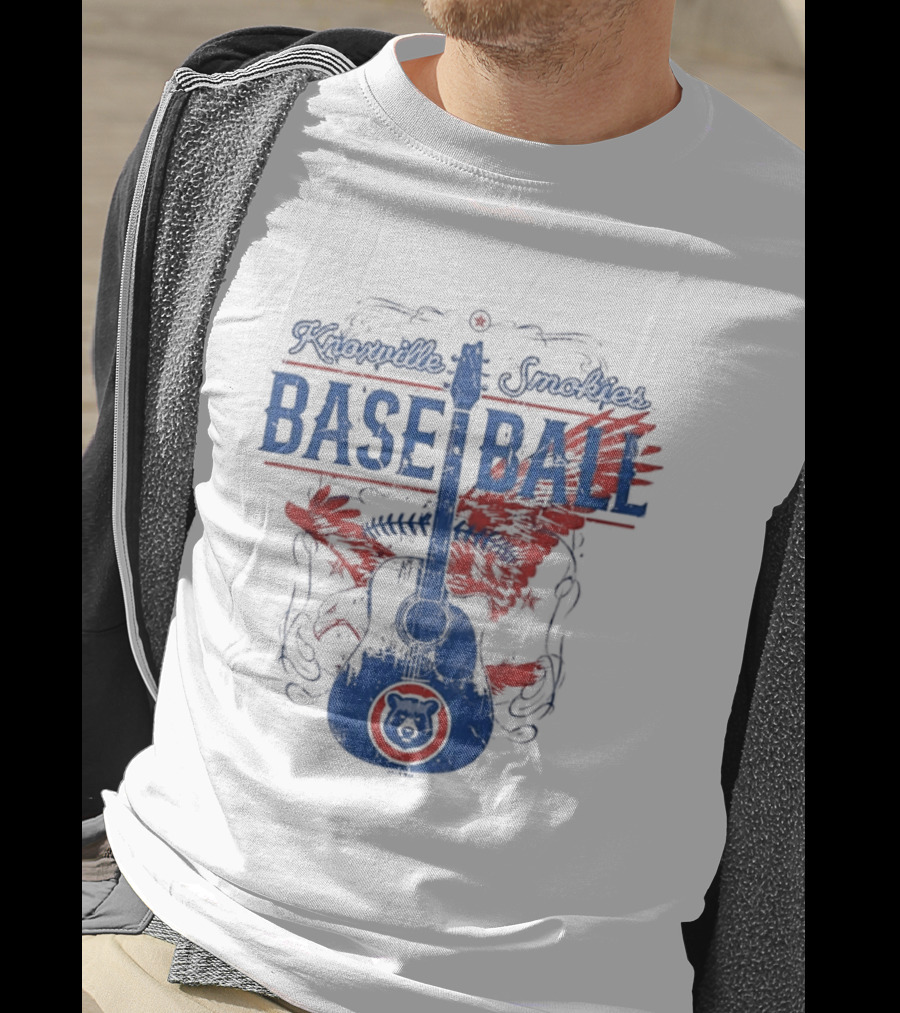 Knoxville Smokies Baseball Guitar Eagle Minor League Team T-Shirt