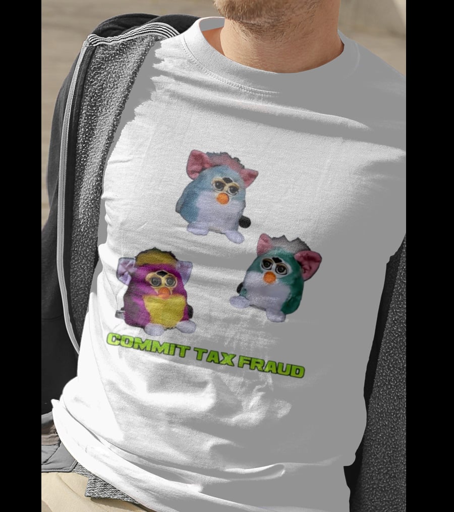 Furby Aesthetic Commit Tax Fraud Multi Color Collection T-Shirt