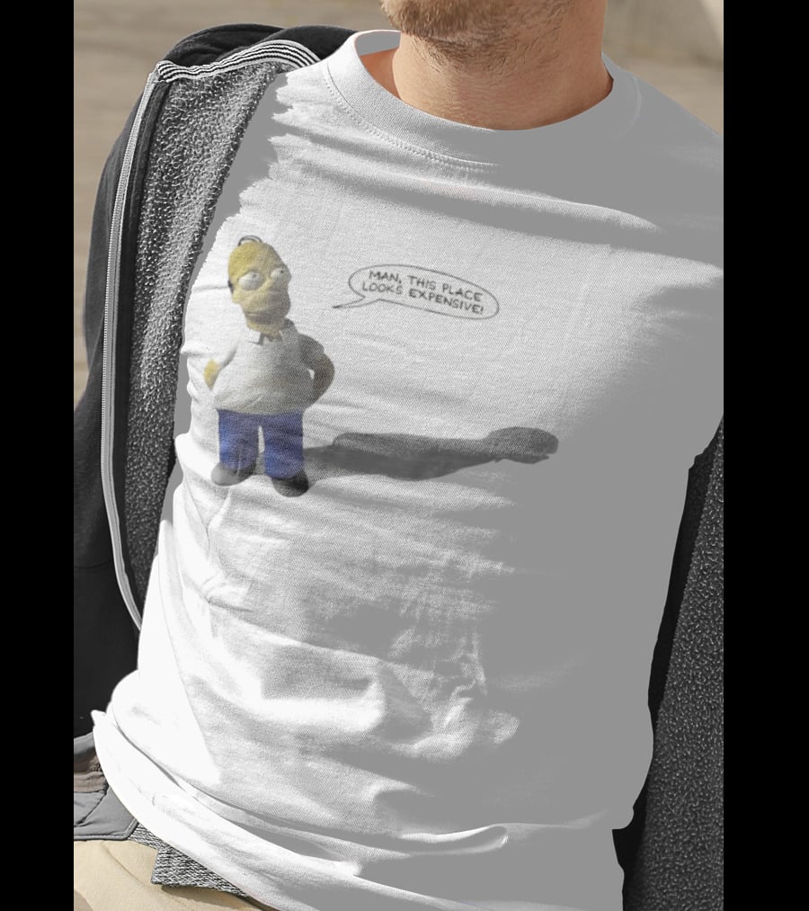 Man This Place Looks Expensive Homer Shadow T-Shirt