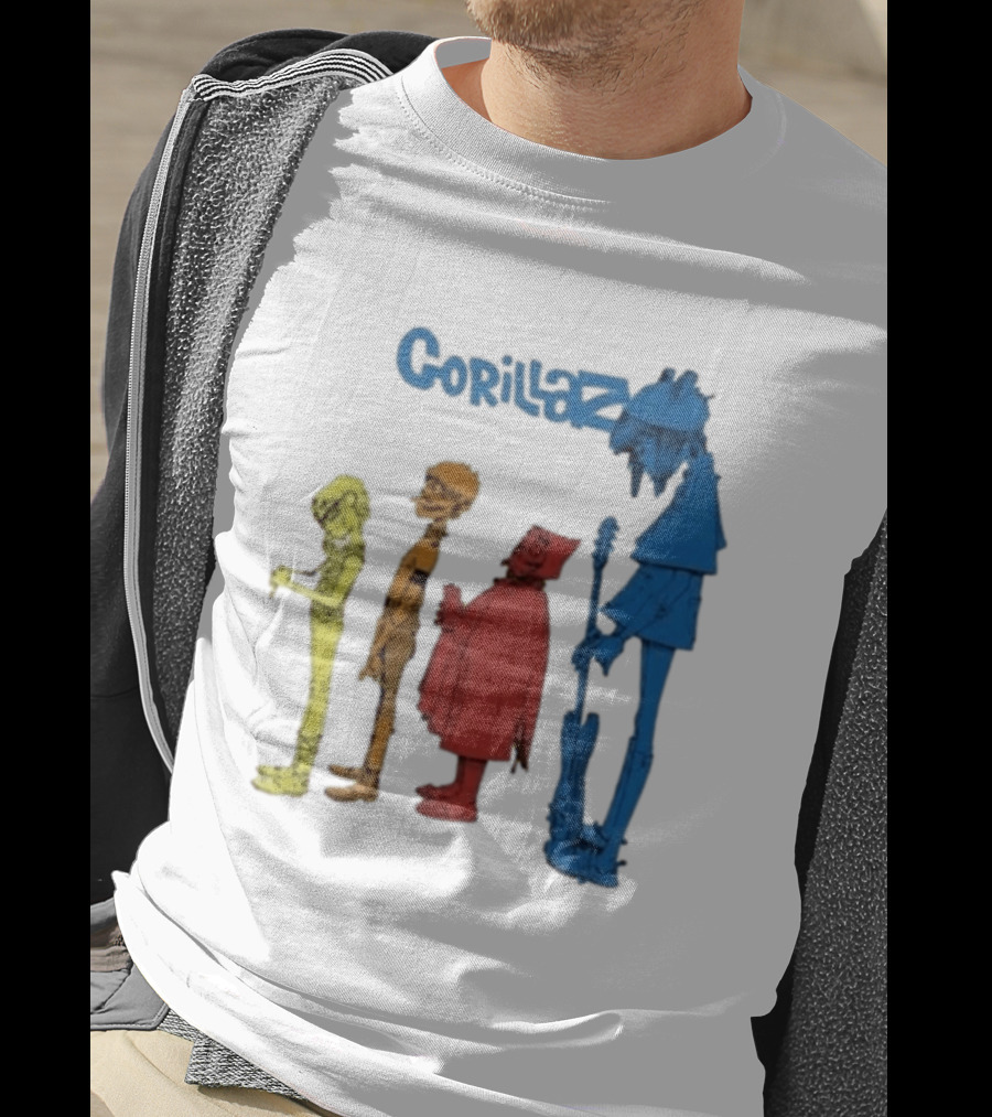 Gorillaz Concert Characters Art Tottenham Stadium Event T-Shirt