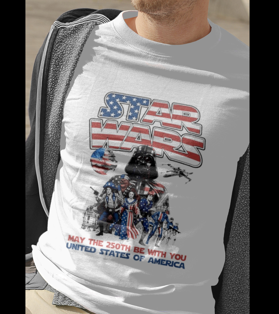 Star Wars May The 250th Be With You United States Of America T-Shirt
