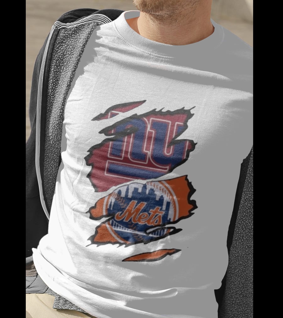 New York Giants NY Mets Beneath The Surface Fan T-Shirt