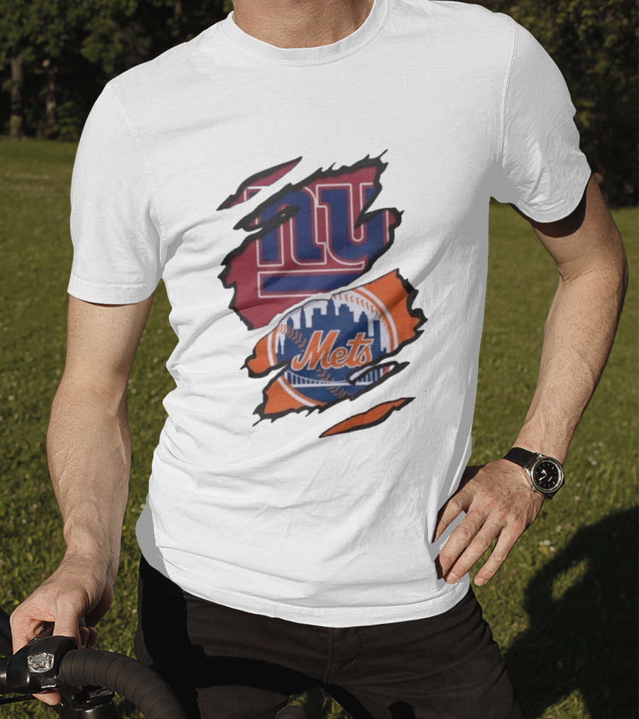 New York Giants NY Mets Beneath The Surface Fan T-Shirt