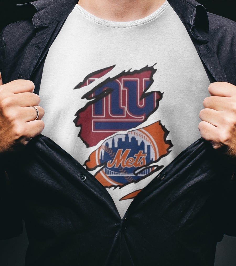 New York Giants NY Mets Beneath The Surface Fan T-Shirt