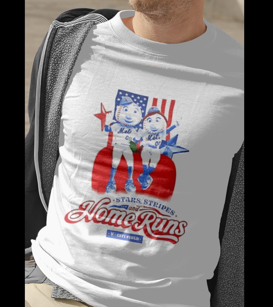 New York Mets Stars Stripes Home Runs Mr Met America T-Shirt
