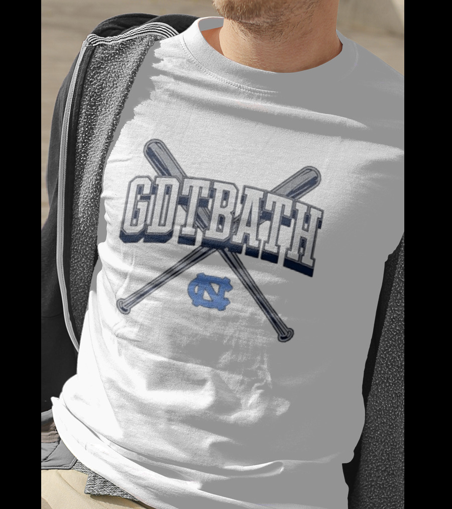 North Carolina Tar Heels GDTBATH UNC Baseball Crossed Bats T-Shirt