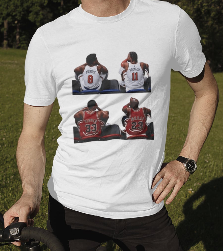 OG Anunoby Jalen Brunson Knicks Scottie Pippen Michael Jordan Bulls Legends 23 33 11 8 T-Shirt