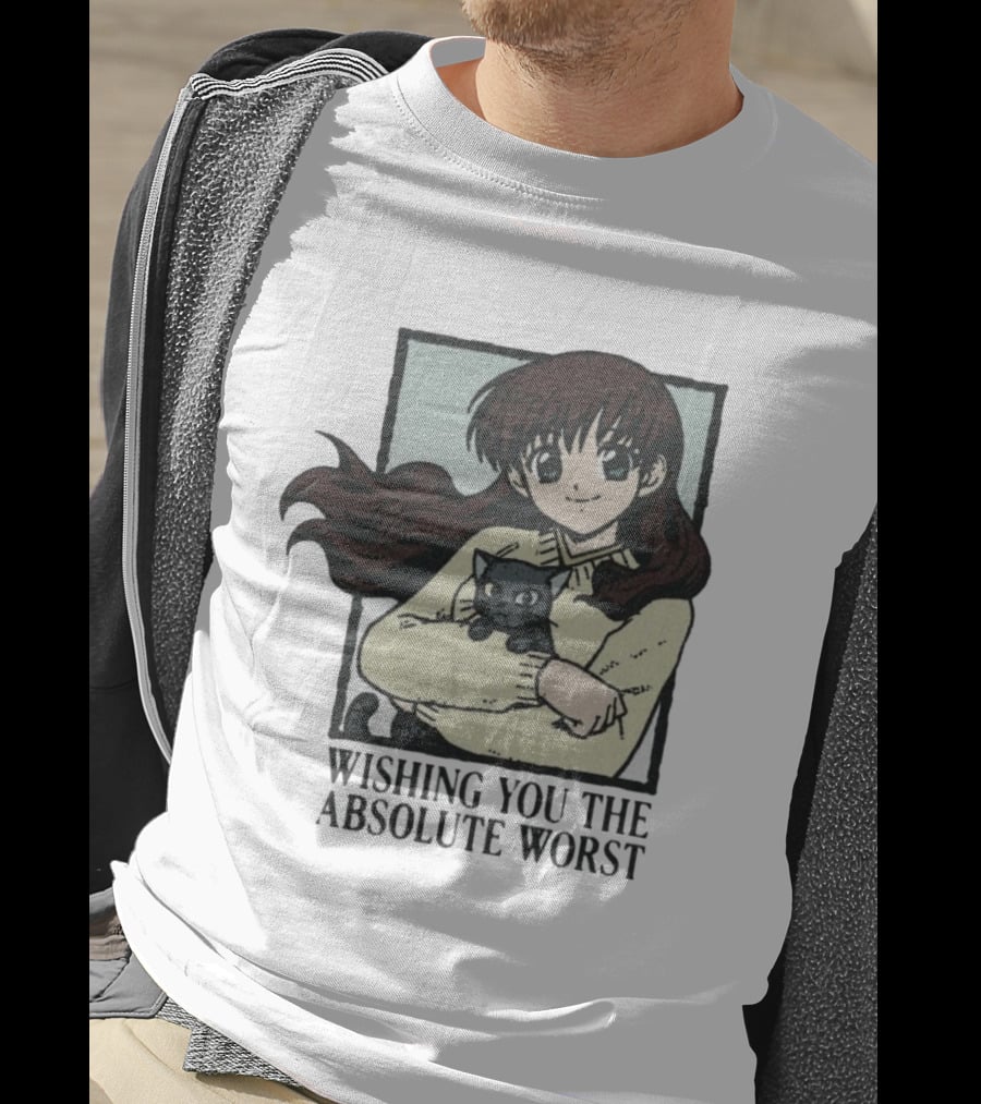 Wishing You The Absolute Worst Anime Girl Cat Scene T-Shirt