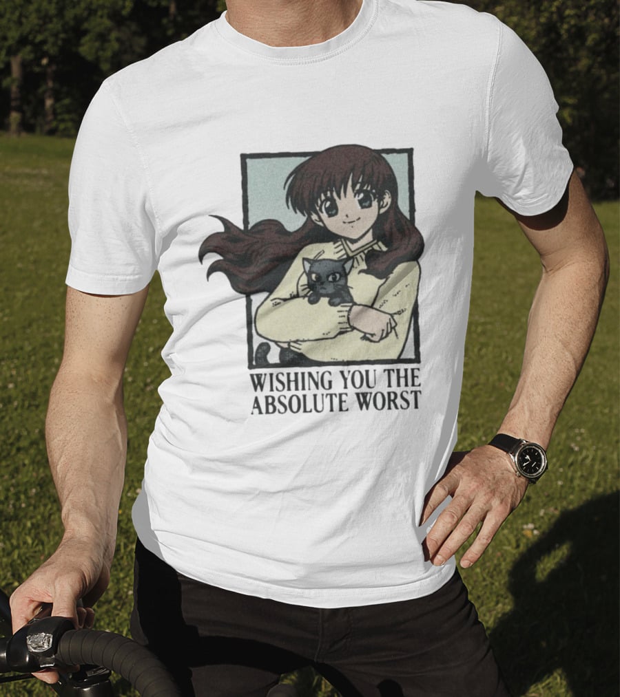 Wishing You The Absolute Worst Anime Girl Cat Scene T-Shirt