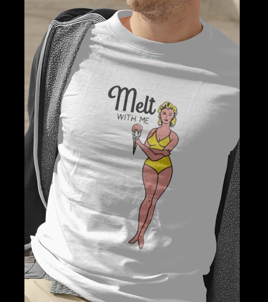 Melt With Me Pinup Girl Ice Cream Summer Poolside Women T-Shirt