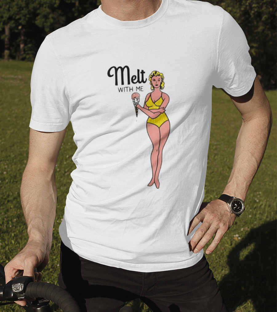 Melt With Me Pinup Girl Ice Cream Summer Poolside Women T-Shirt