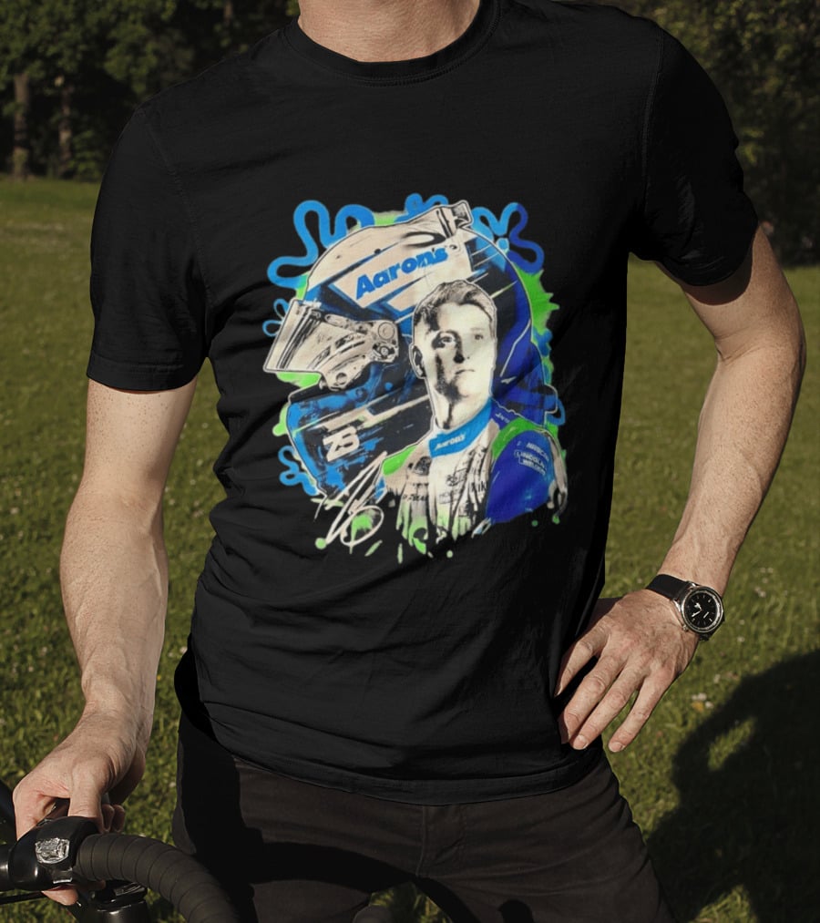 Aaron's NASCAR Lincoln Welder Ford 23 Driver Portrait Helmet Racing T-Shirt