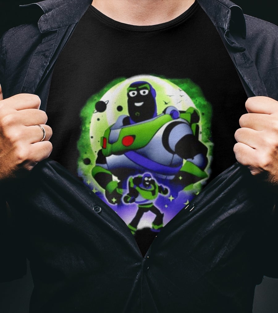 Buzz Lightyear Space Ranger Moon Planetary System Toy Story Galaxy T-Shirt