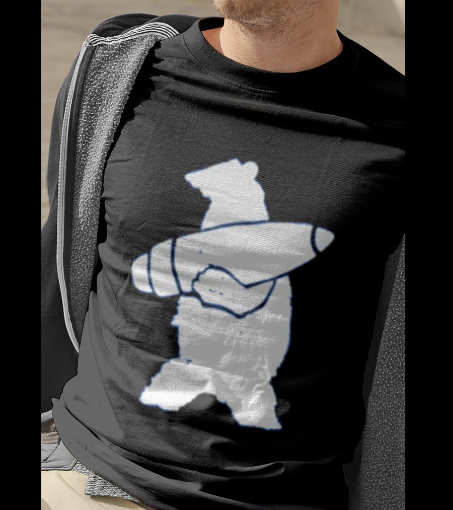 California Republic Bear Holding Bullet Munitions Military Tactical Morale T-Shirt