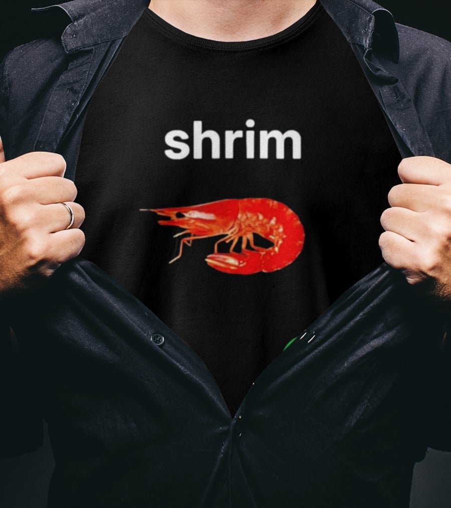 Shrim Incoming Call Screen Funny Phone Picture T-Shirt