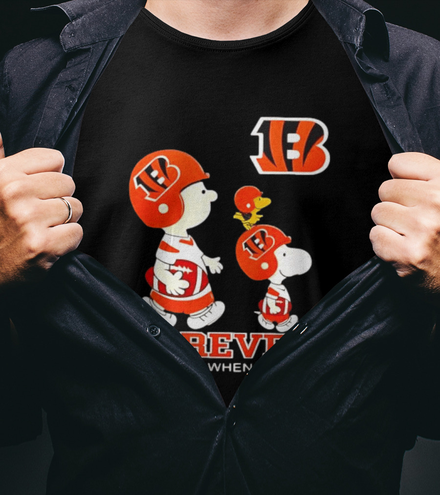 Cincinnati Bengals Forever Charlie Brown Snoopy Not Just When We Win T-Shirt