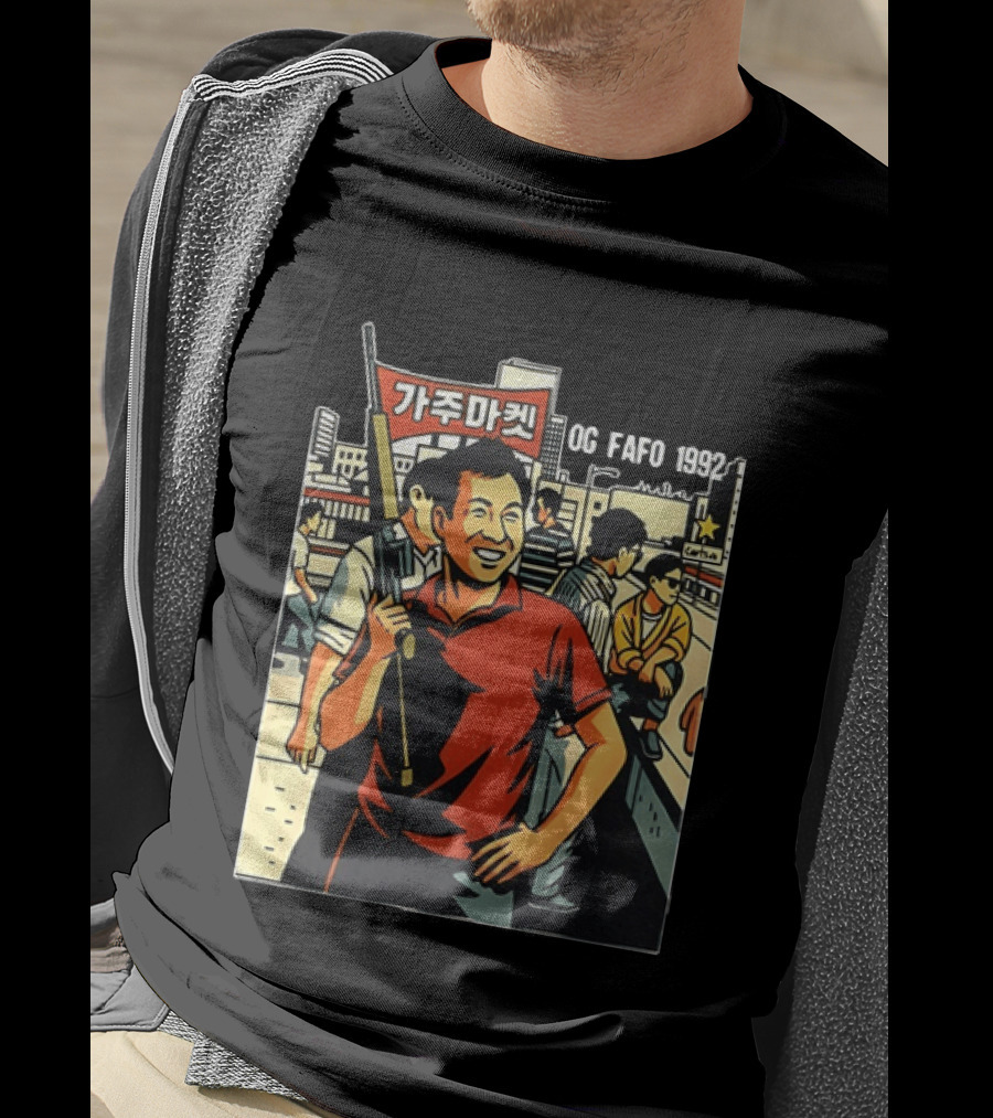 LA Riots 1992 Roof Korean Veterans Og Fafo T-Shirt