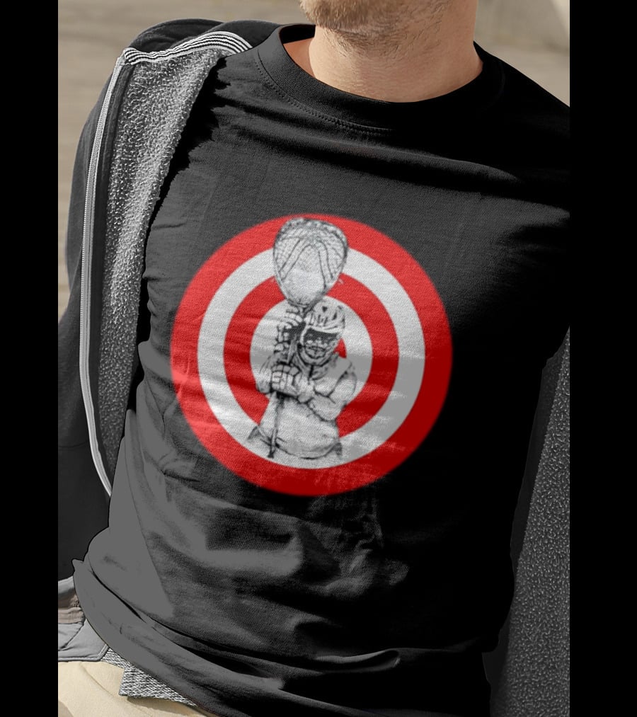 Lacrosse Player Bullseye Target Sport Athlete Competition Training Practice Goalkeeper T-Shirt
