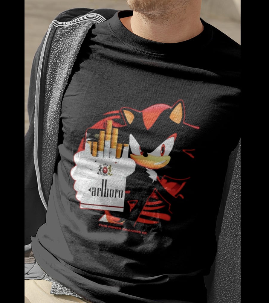 Shadow The Hedgehog Marlboro Cigarettes This Power Changes Me T-Shirt
