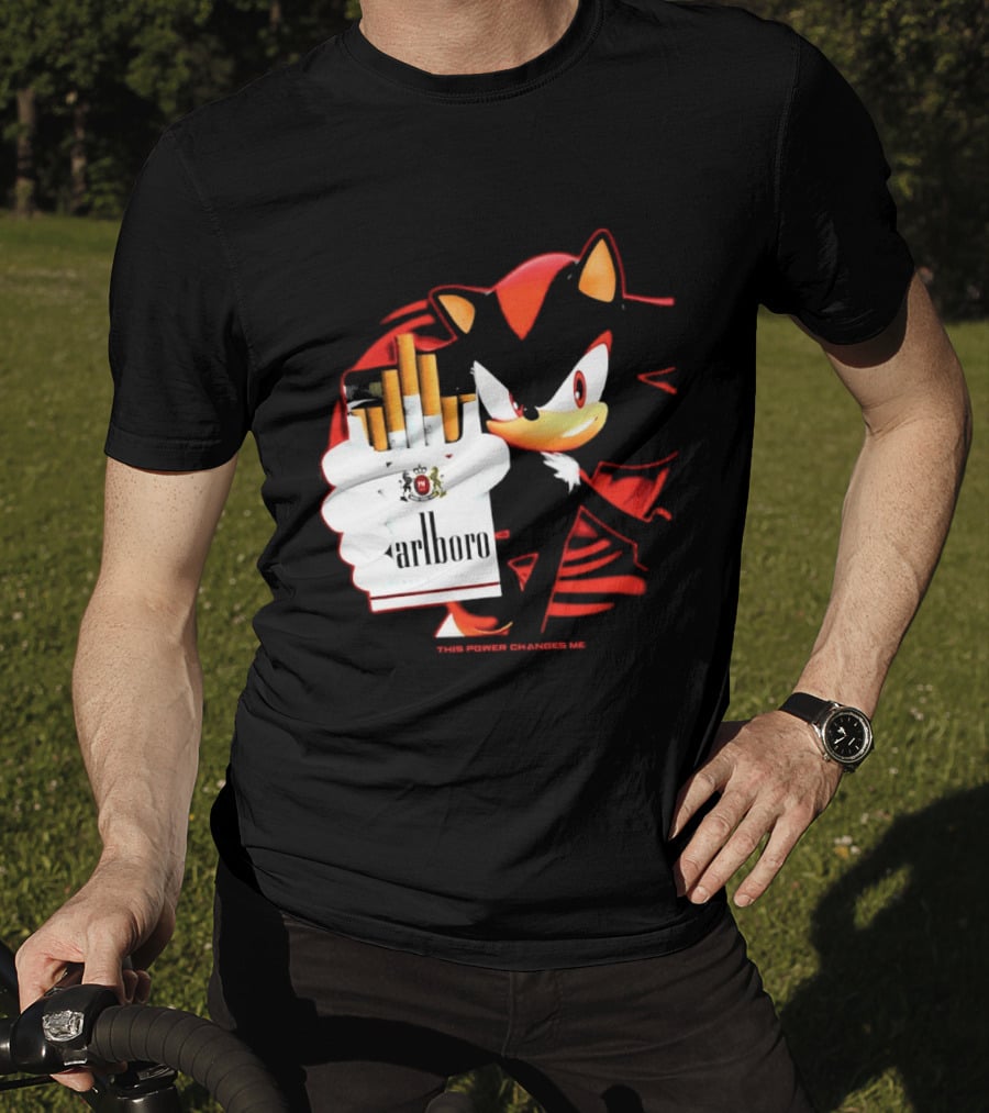 Shadow The Hedgehog Marlboro Cigarettes This Power Changes Me T-Shirt