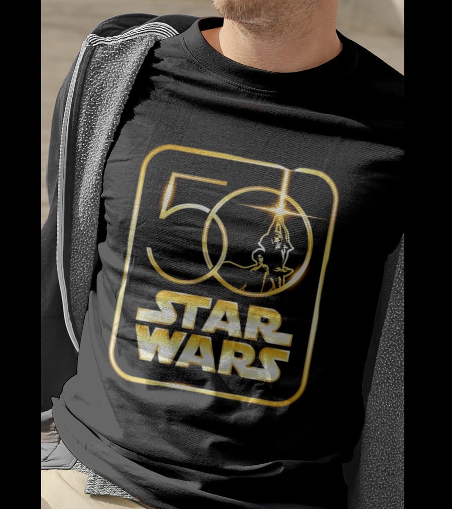 50 Year Anniversary Star Wars Luke Skywalker Princess Leia T-Shirt