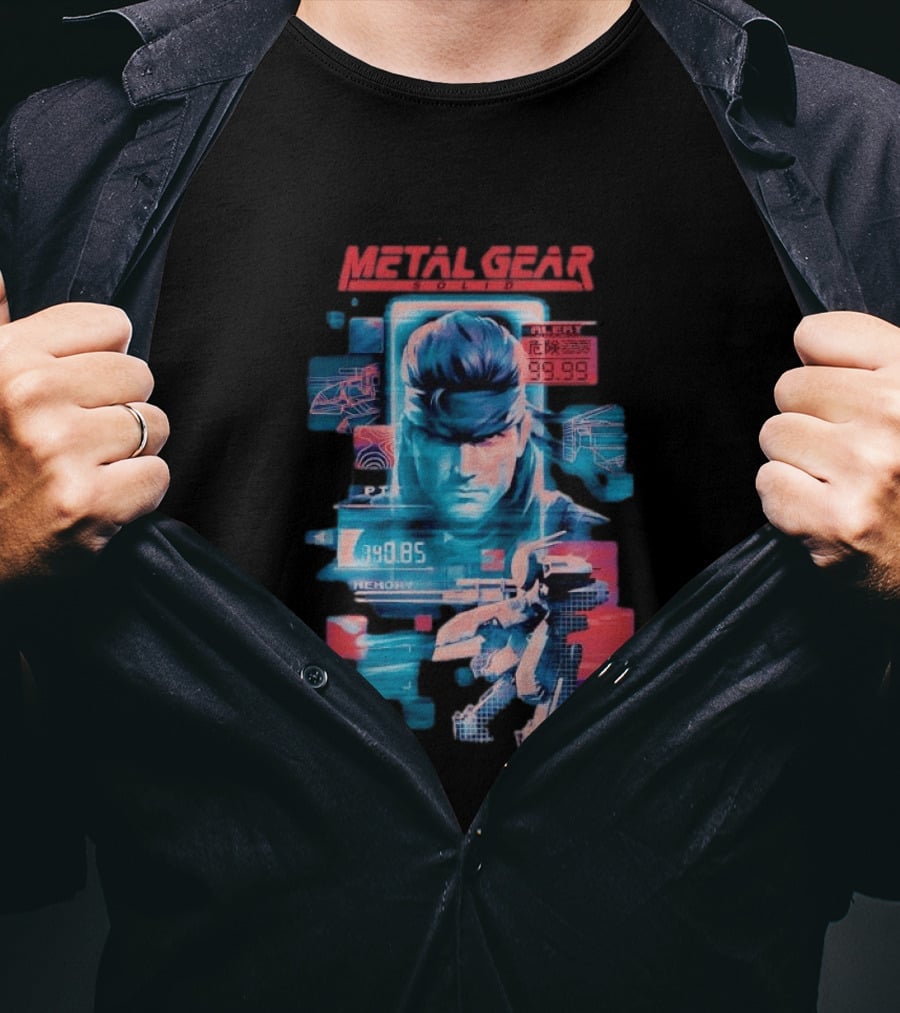Metal Gear Solid Snake Tactical Espionage Action Alert 99.99 PTT Memory 89.85 T-Shirt