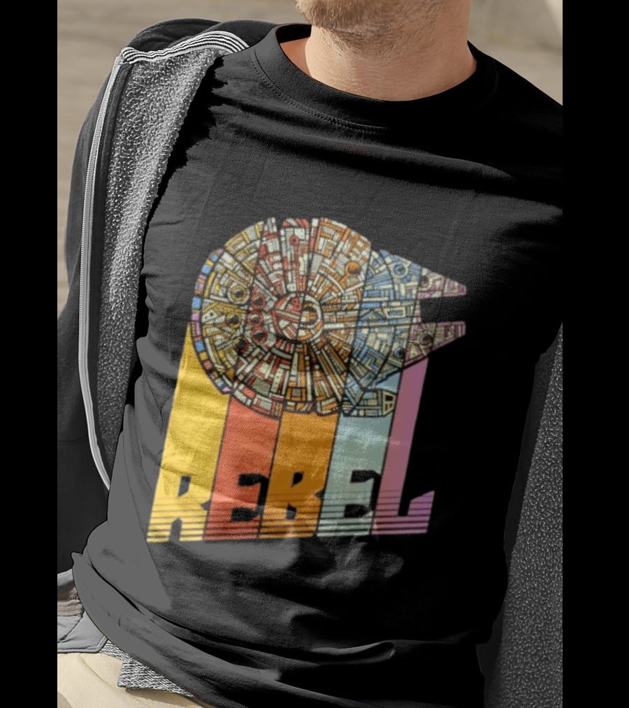 Millennium Falcon REBEL Star Wars Spaceship Movie T-Shirt