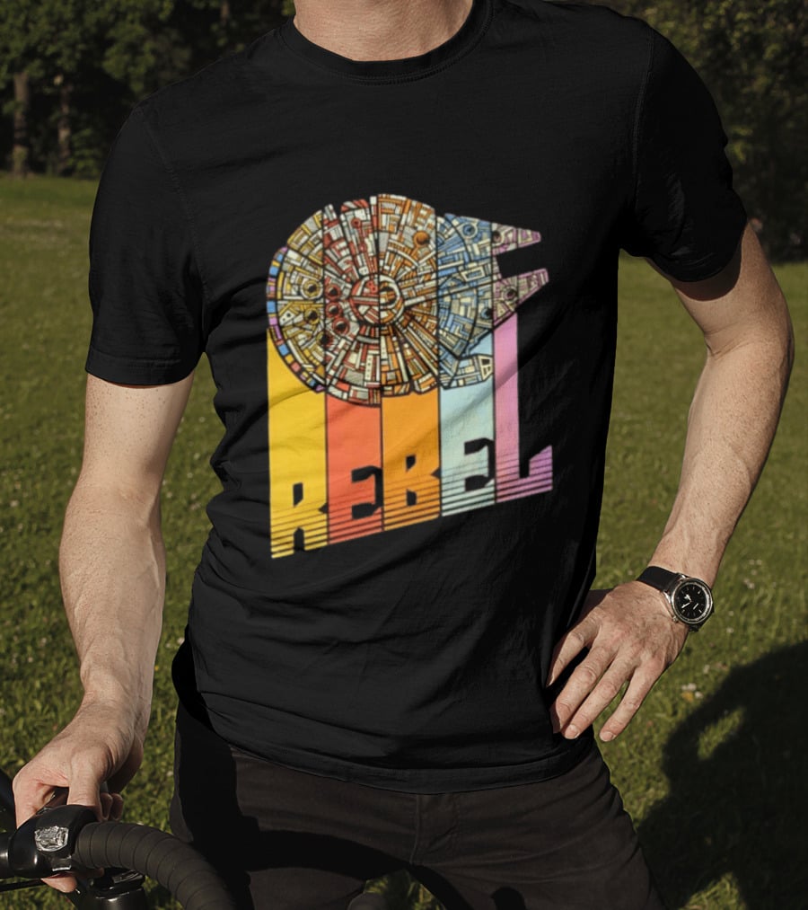 Millennium Falcon REBEL Star Wars Spaceship Movie T-Shirt