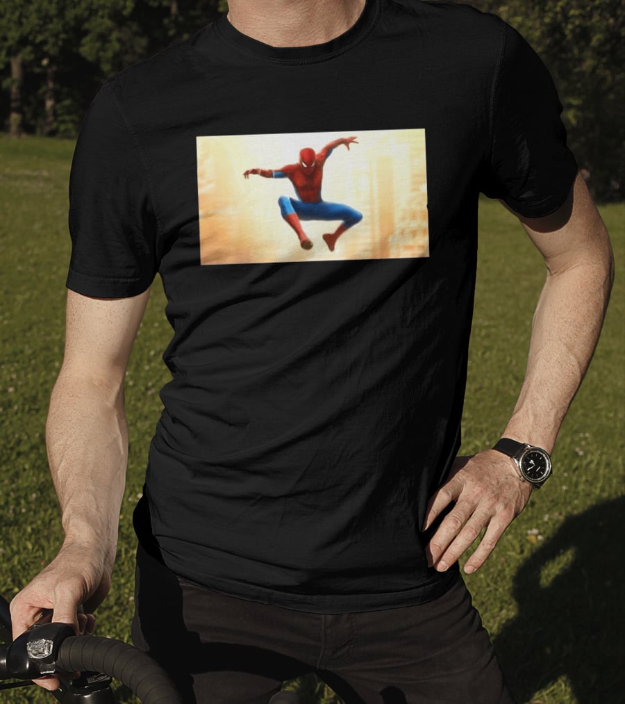 Spider Man Brand New Day July 2026 Jumping Action Pose Classic Suit T-Shirt
